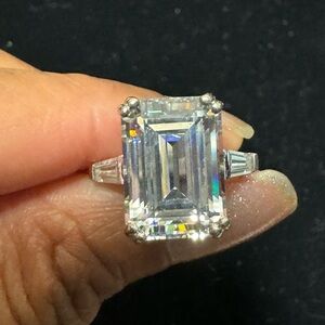 3 stone CZ engagement ring